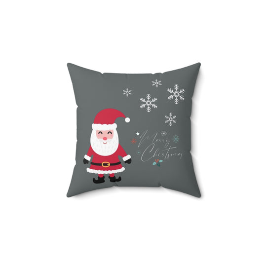 Santa Spun Polyester Square Pillow