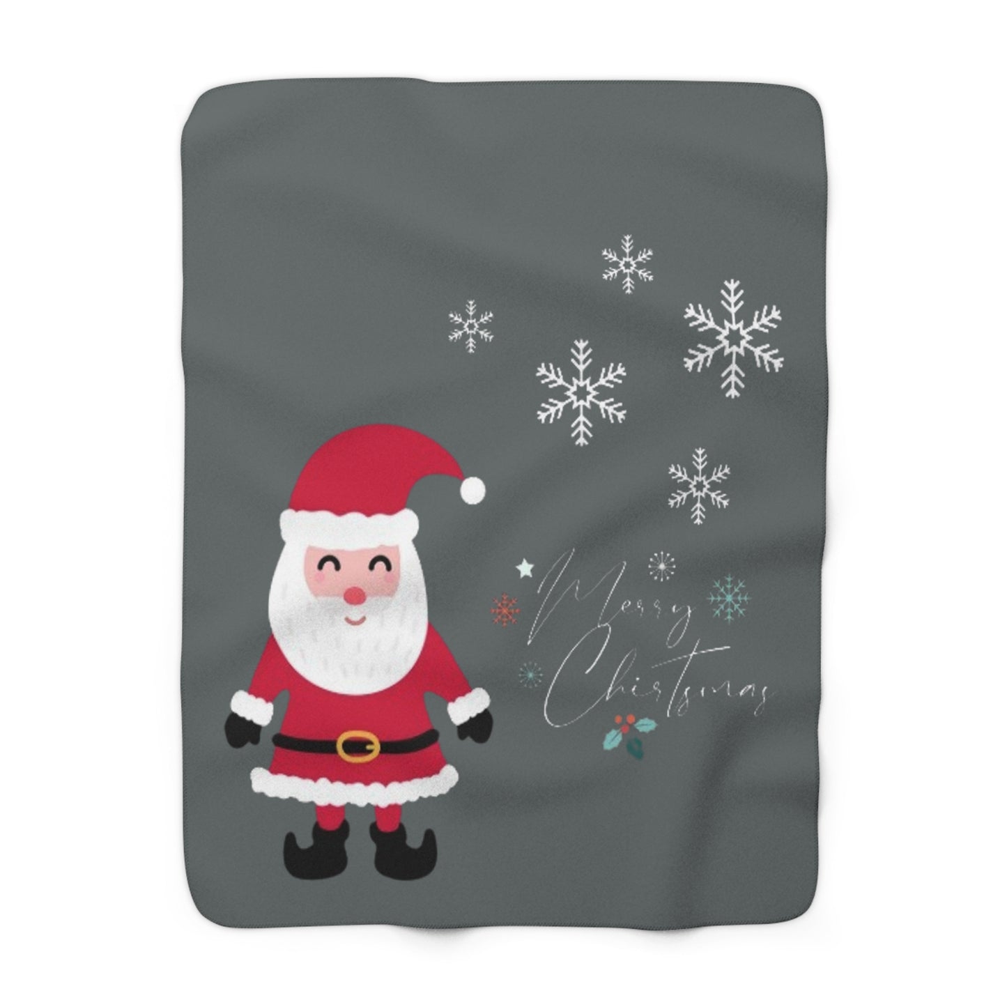 Santa Sherpa Fleece Blanket