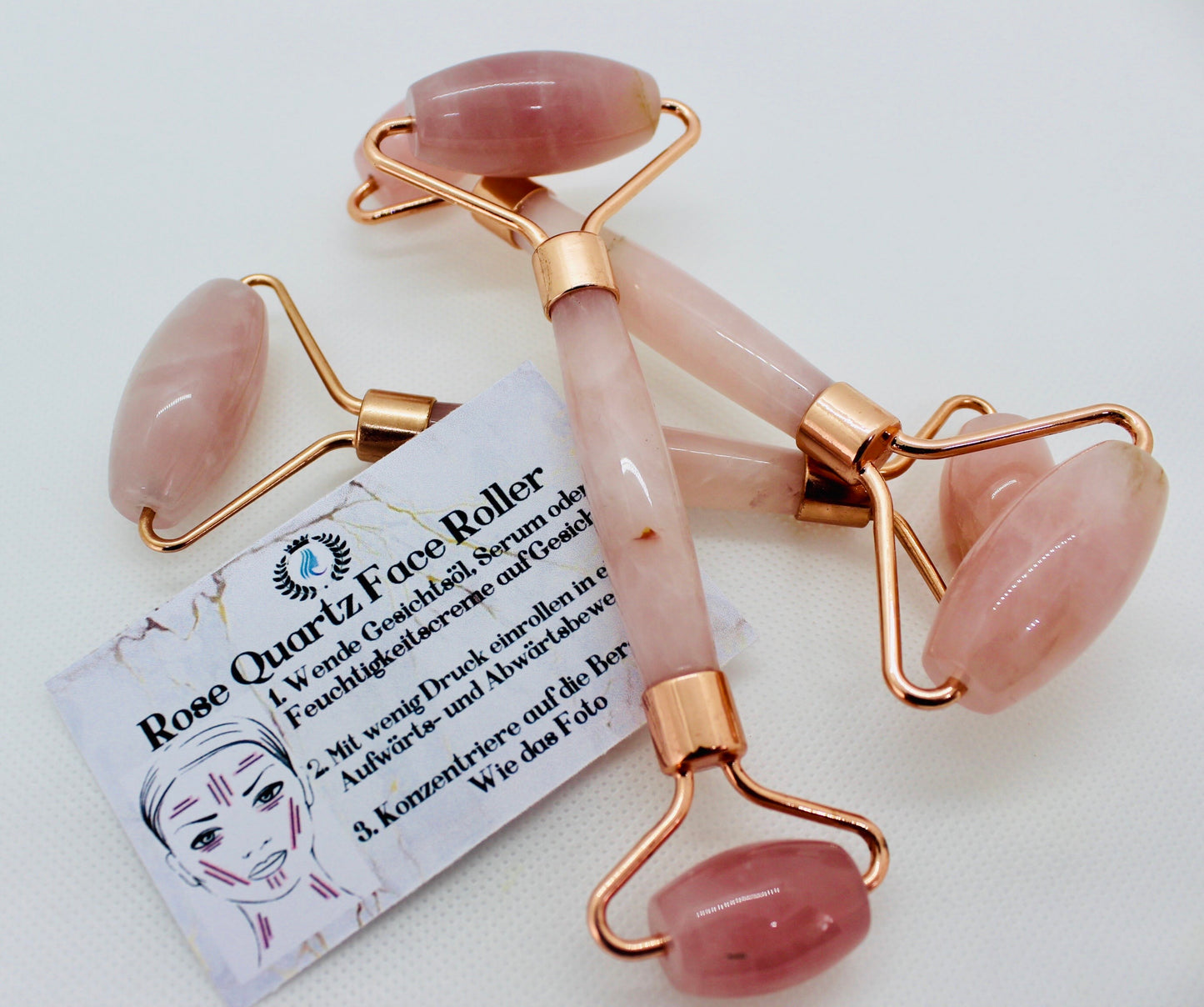 Rose Quartz Facial Roller/Rosequartz Gesichtsroller